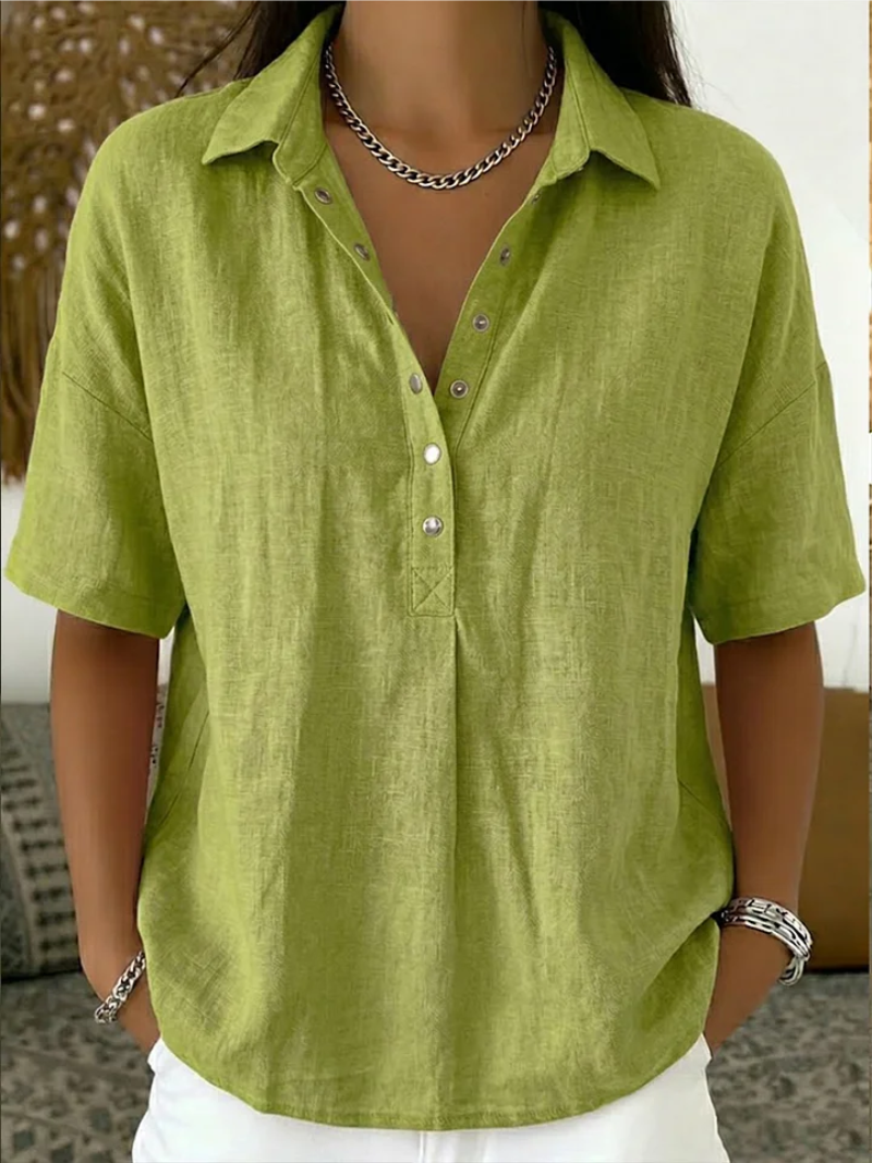 Blusa Camisera Azul Denim