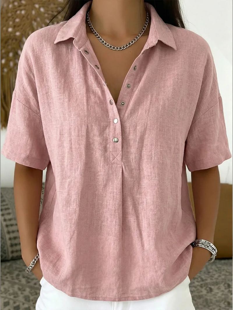 Blusa Camisera Azul Denim