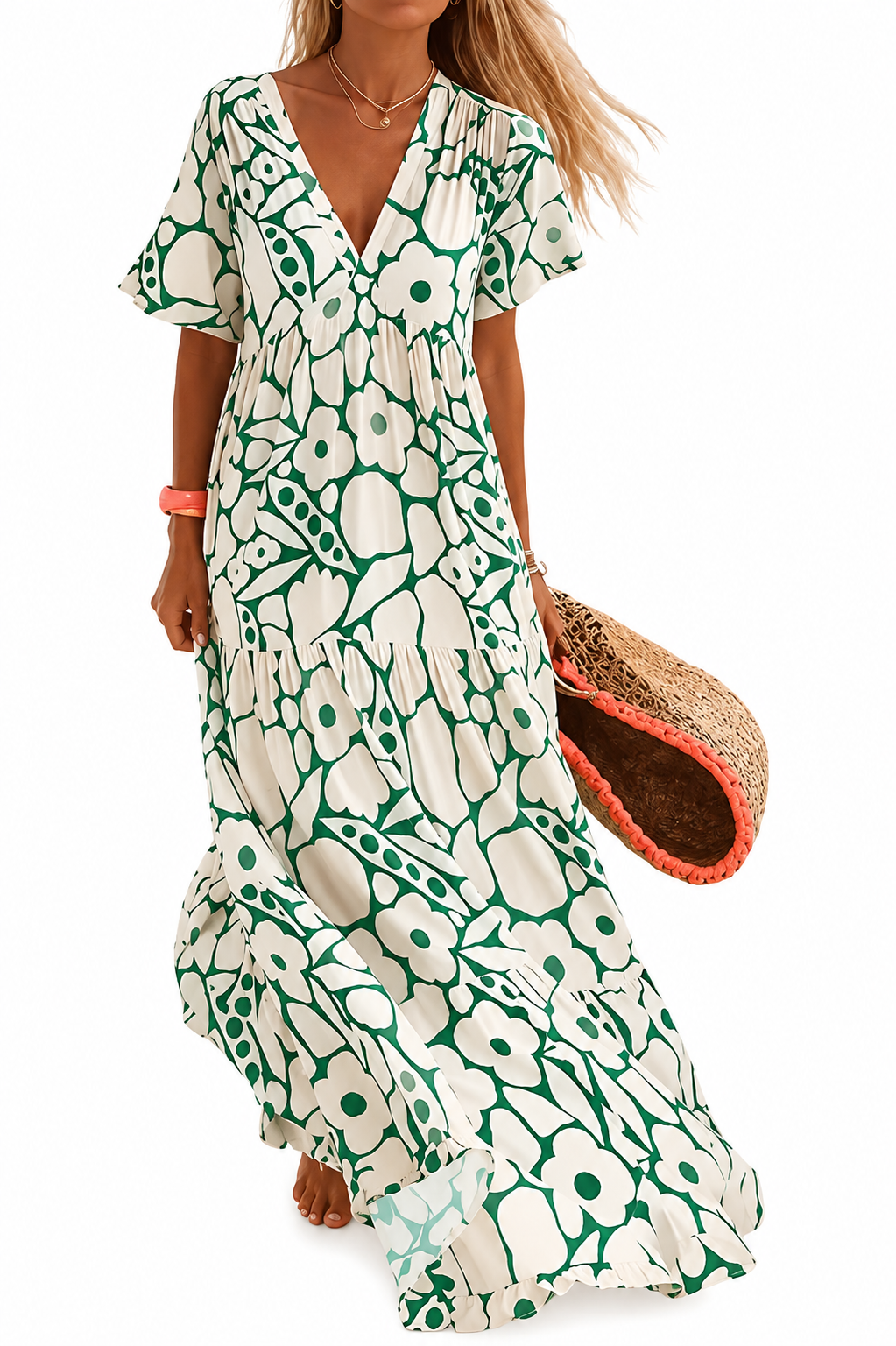 Vestido Elsafiro - color Verde - Elva Rose