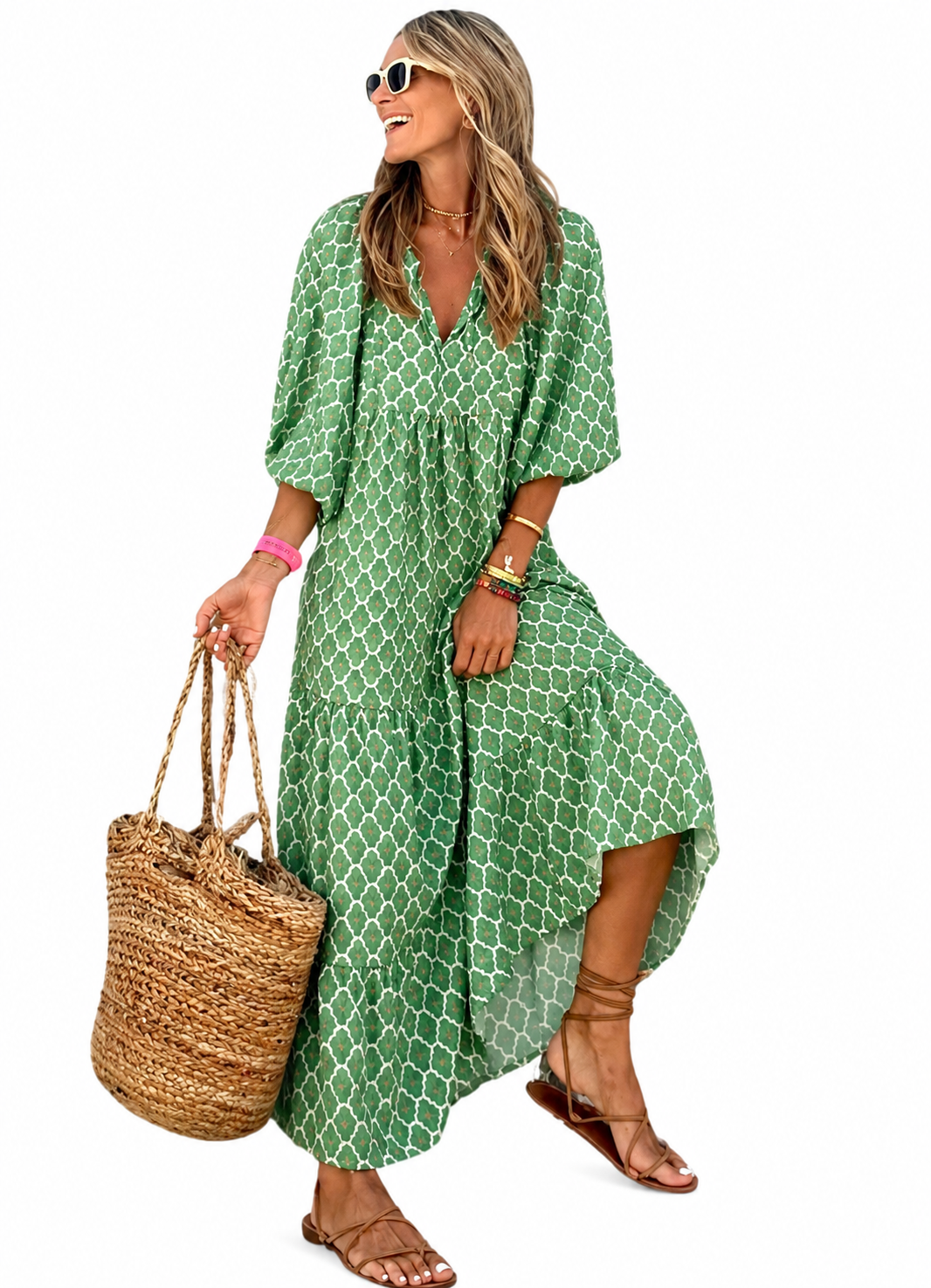 Solera - color Verde-Rosa - Elva Rose