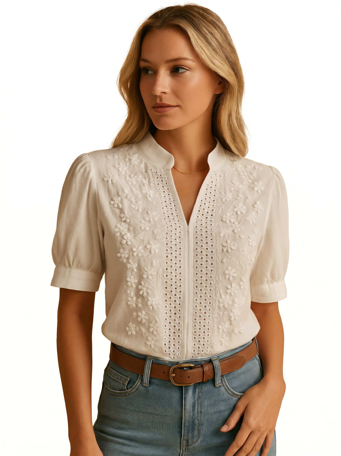 Blusa Elodie - color Blanco - Elva Rose
